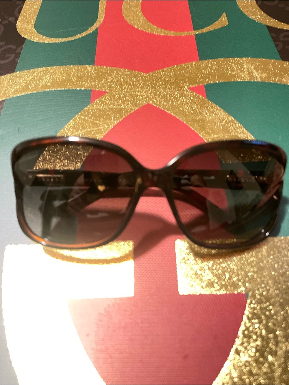 Gucci GG 3646/S Oversized Tortoise (Havana) Sunglasses With Case
